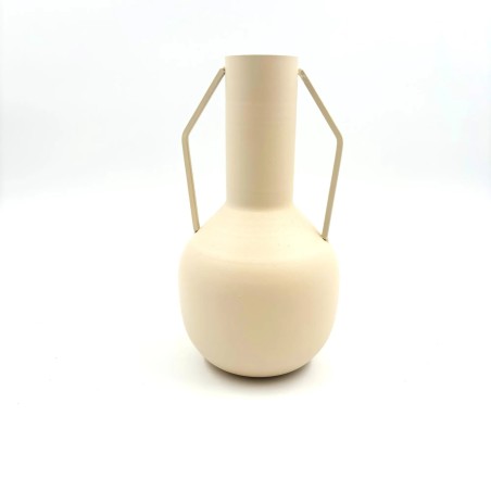 Vase ARTY beige métal 20 cm – Décoration pro | KanTsens
