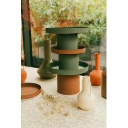 Vase ARTY beige métal 20 cm – Décoration professionnelle - KanTsens