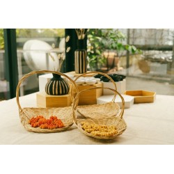 Set 3 paniers osier naturel – Présentation & service buffet | KanTsens