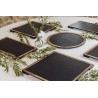 MAGMA Square Presentation Tray – 33.5 × 33.5 cm – Slate & Wood Effect Melamine