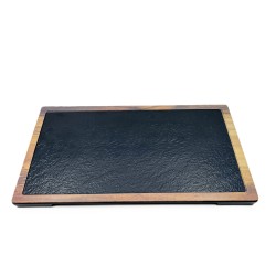 Plateau de présentation carré MAGMA 33 x 33 mélamine, usage pro, lavable