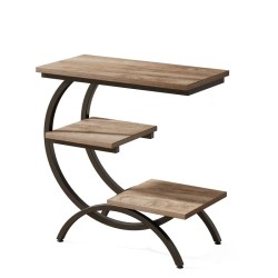 AZRIEL XL 3-Tier Cascade Display Stand – Steel & Marble Effect | KanTsens