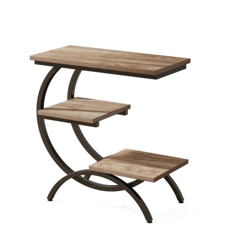 Présentoir buffet XL AZRIEL 3 niveaux cascade – acier & effet marbre | KanTsens