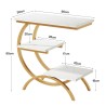 Présentoir buffet XL AZRIEL Blanc 3 niveaux – acier & effet bois 65 cm